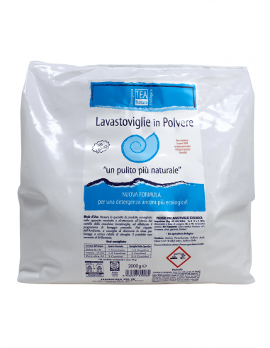 Detergente Lavastoviglie in Polvere Ecologico e Concentrato. 
Brand TeaNatura