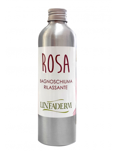 Bagnoschiuma Rilassante alla Rosa.
Brand Linfaderm.