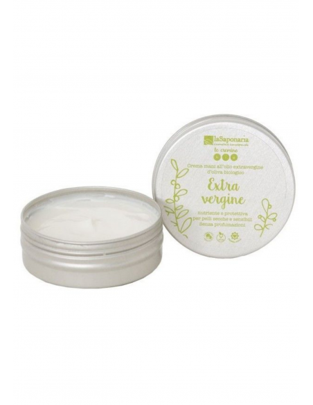Crema Mani Extravergine, nutriente e senza profumo. Brand La Saponaria.