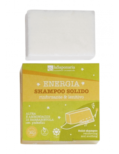 Shampoo Solido Energia Rinforzante e Lenitivo.
Brand La Saponaria.