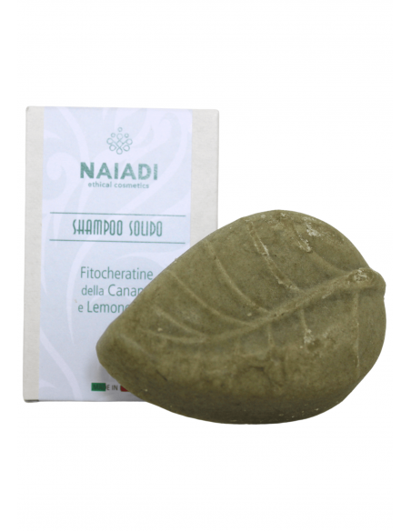 Naiadi Shampoo Solido Canapa e Lemongrass Idee dalla Natura Shop.